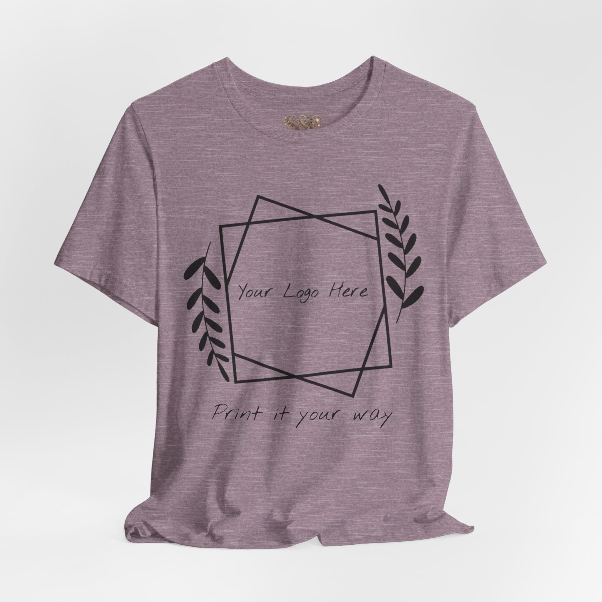 Customizable Floral Frame T‑Shirt – "Print it your way" Personalized Tee