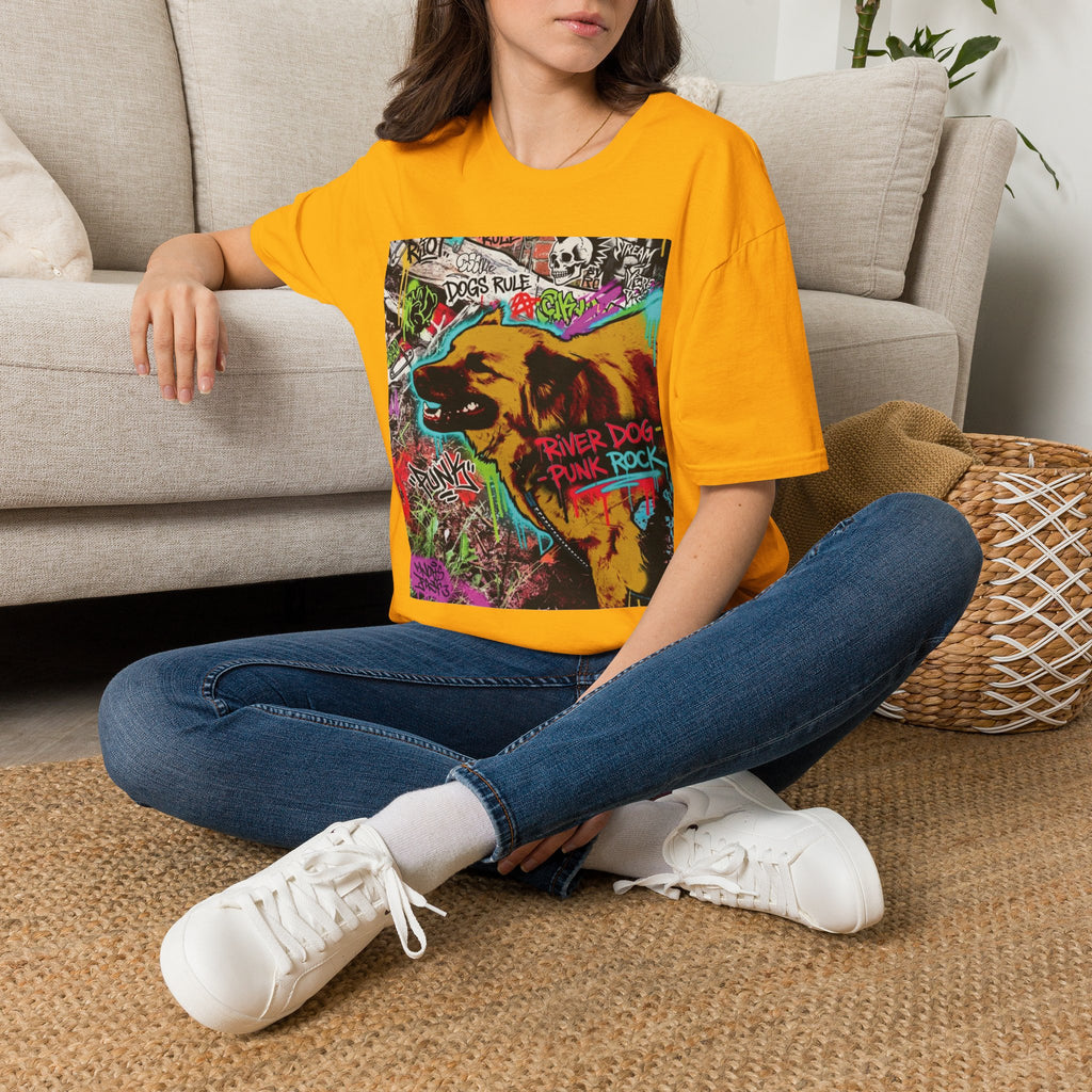 Graffiti Dog T-Shirt —Rancor "Dogs Rule" Urban Street Art Tee