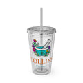 Herbal Apothecary Transparent Tumbler – Personalized 16oz Tumbler with Straw
