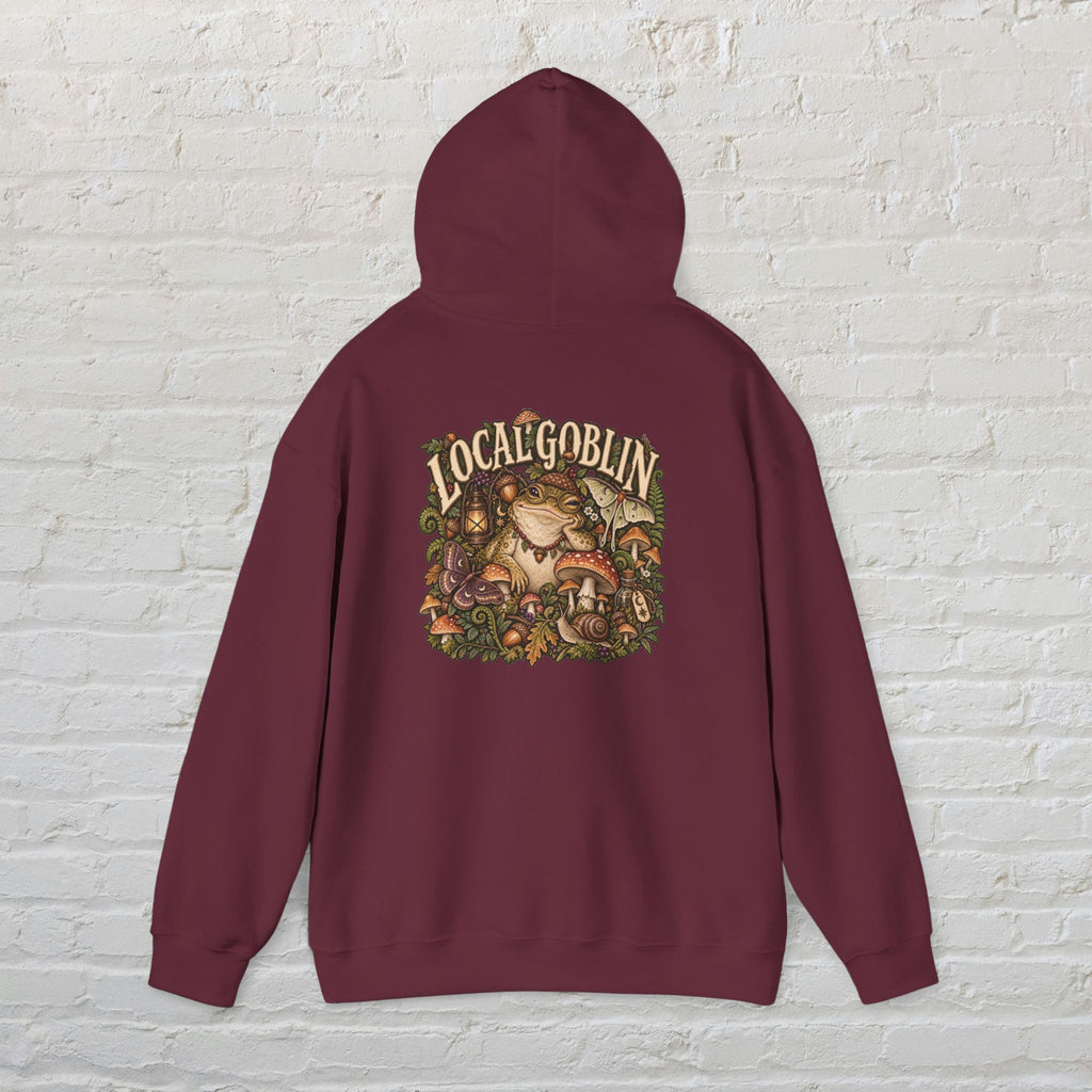 Hoodie — 'Local Goblin' Vintage Fantasy Graphic Hoodie