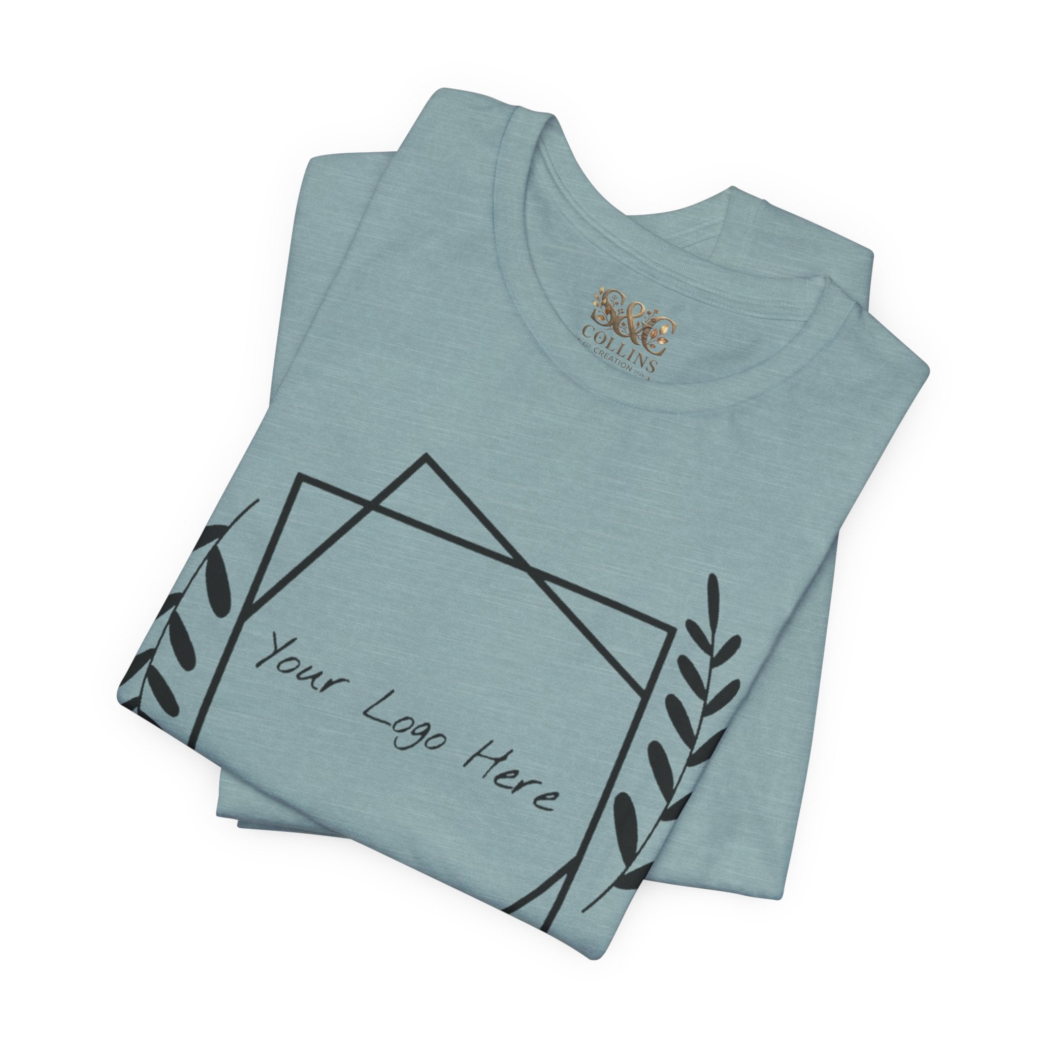 Customizable Floral Frame T‑Shirt – "Print it your way" Personalized Tee