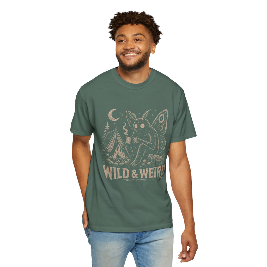Wild & Weird Moth Tee — Campy Night Forest Graphic T-Shirt