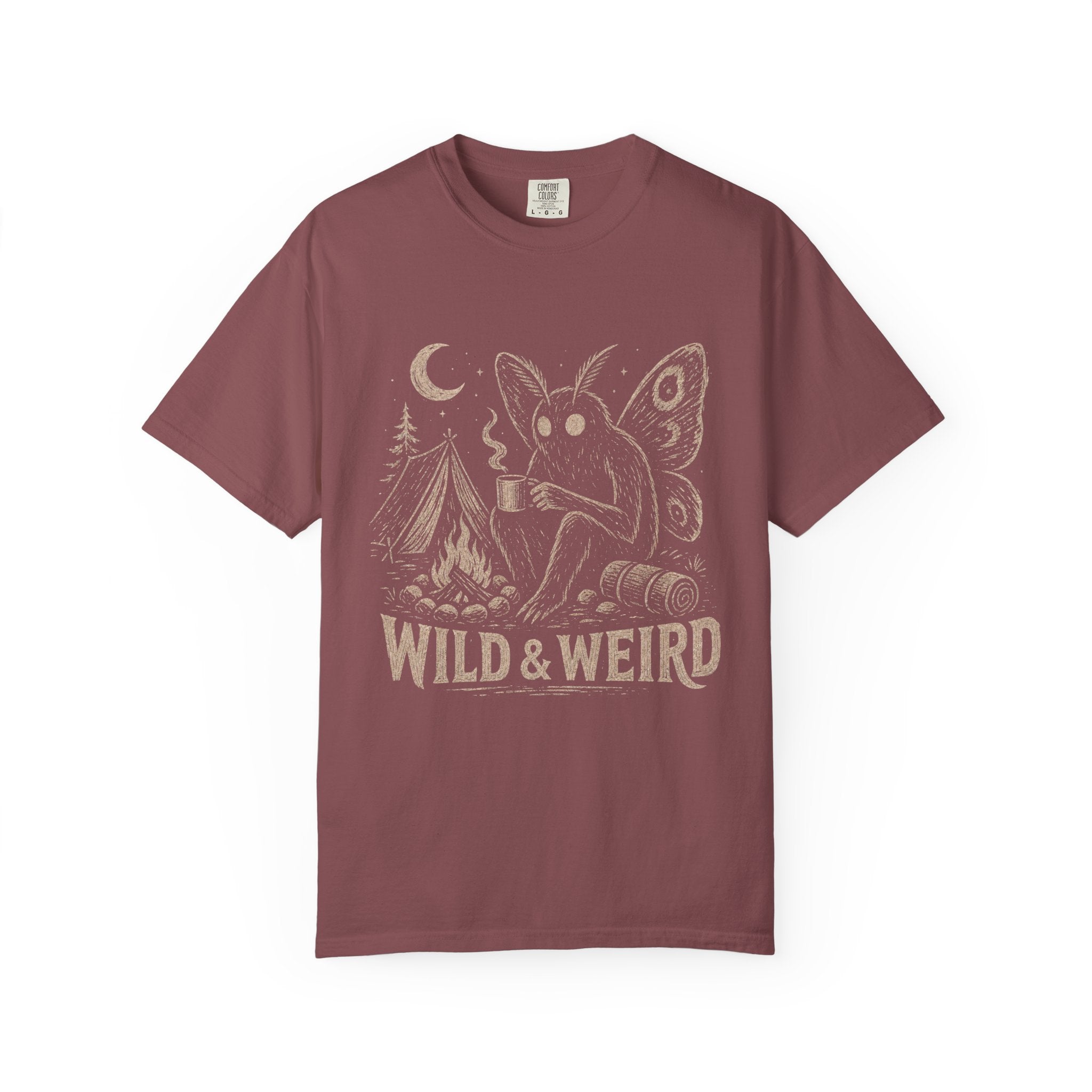 Wild & Weird Moth Tee — Campy Night Forest Graphic T-Shirt
