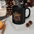 Christmas Book Lover Mug — "Booked for Christmas" Black Coffee Cup (11oz & 15oz)