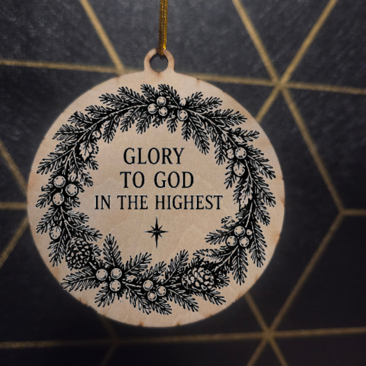 Christmas Nativity — Wood Cut 3" Christmas Ornament