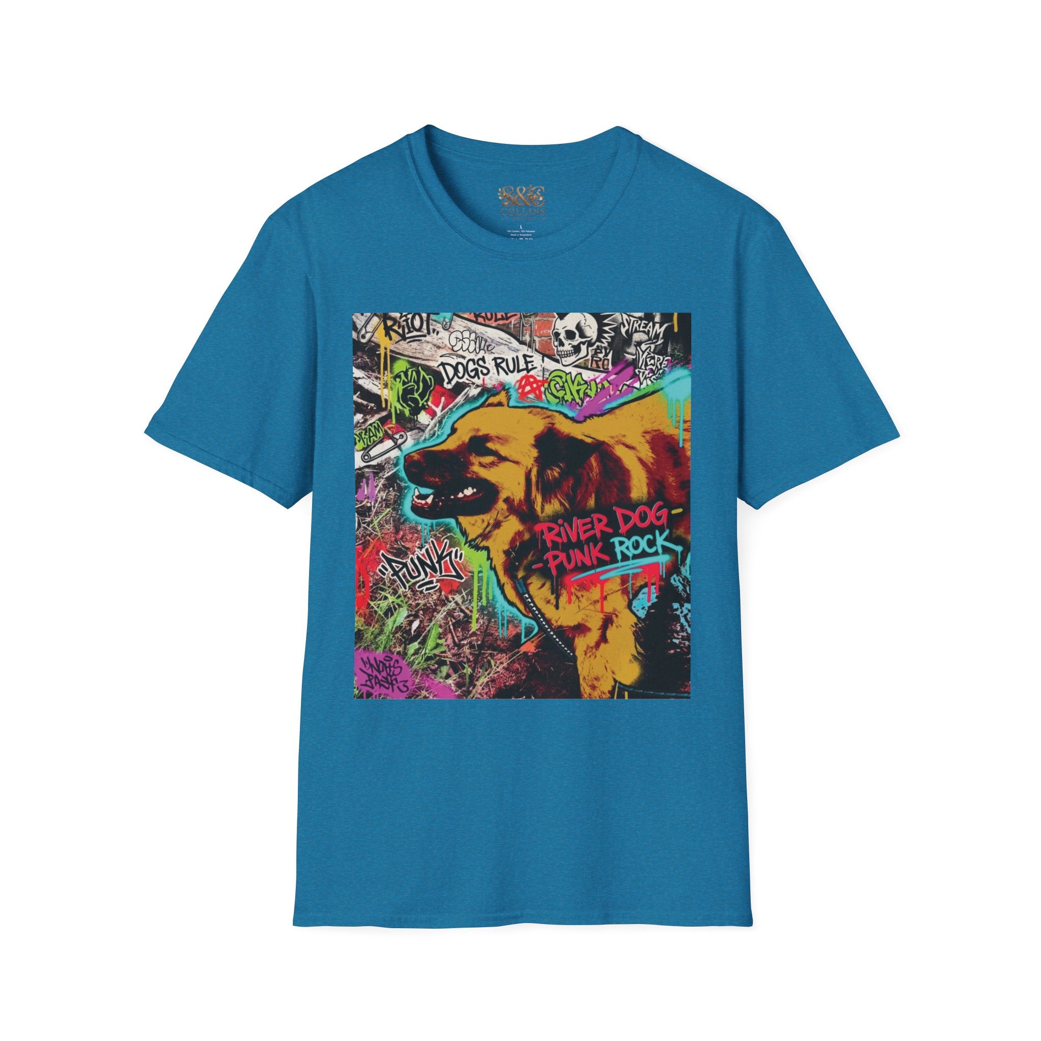 Graffiti Dog T-Shirt —Rancor "Dogs Rule" Urban Street Art Tee