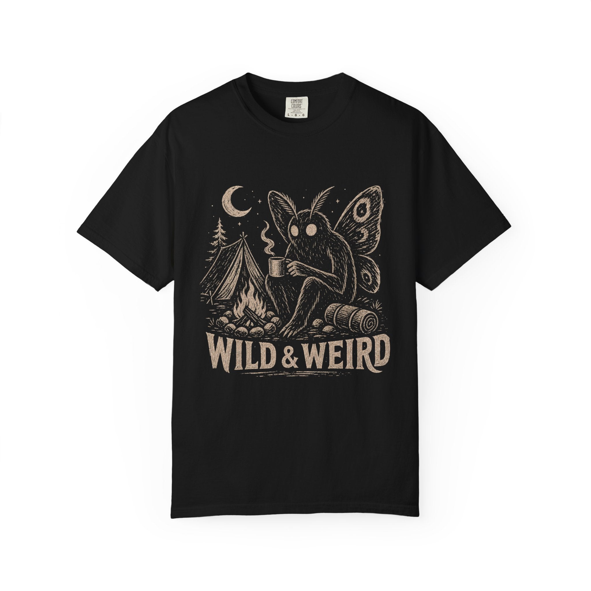 Wild & Weird Moth Tee — Campy Night Forest Graphic T-Shirt