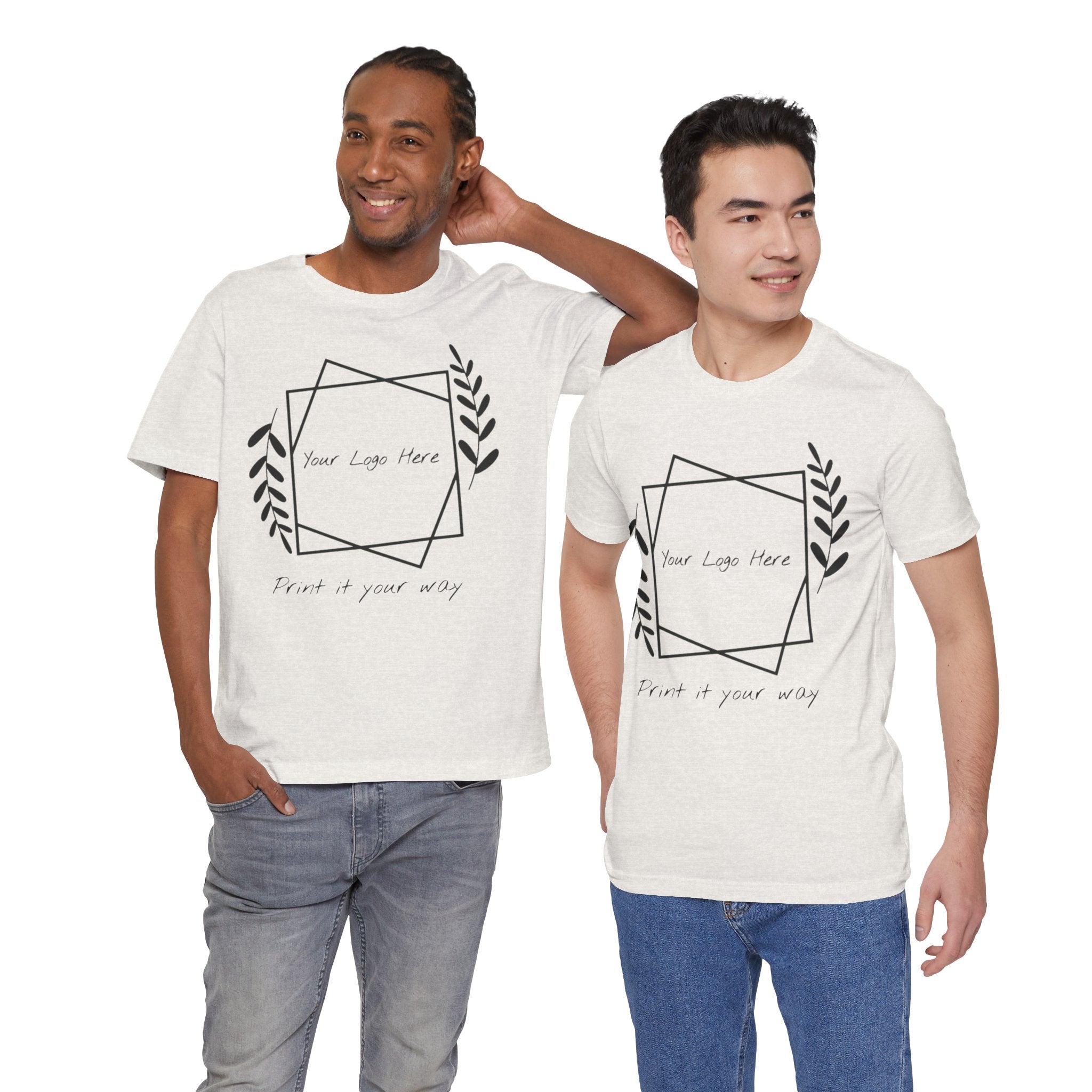 Customizable Floral Frame T‑Shirt – "Print it your way" Personalized Tee
