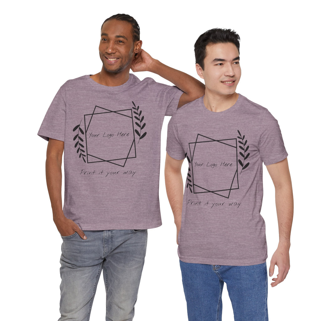 Customizable Floral Frame T‑Shirt – "Print it your way" Personalized Tee