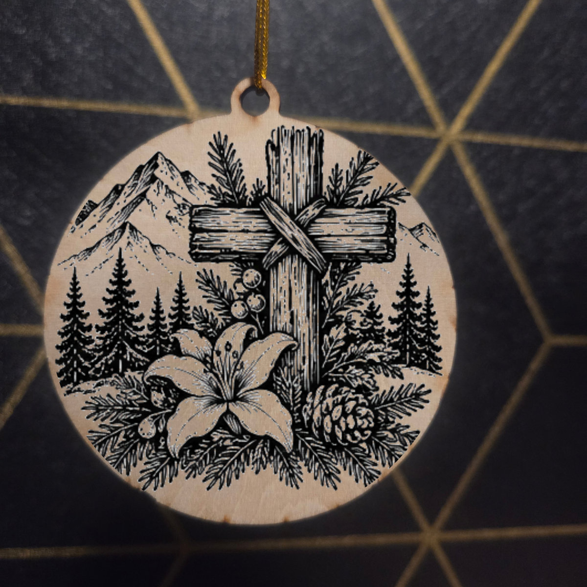 Christmas Nativity — Wood Cut 3" Christmas Ornament