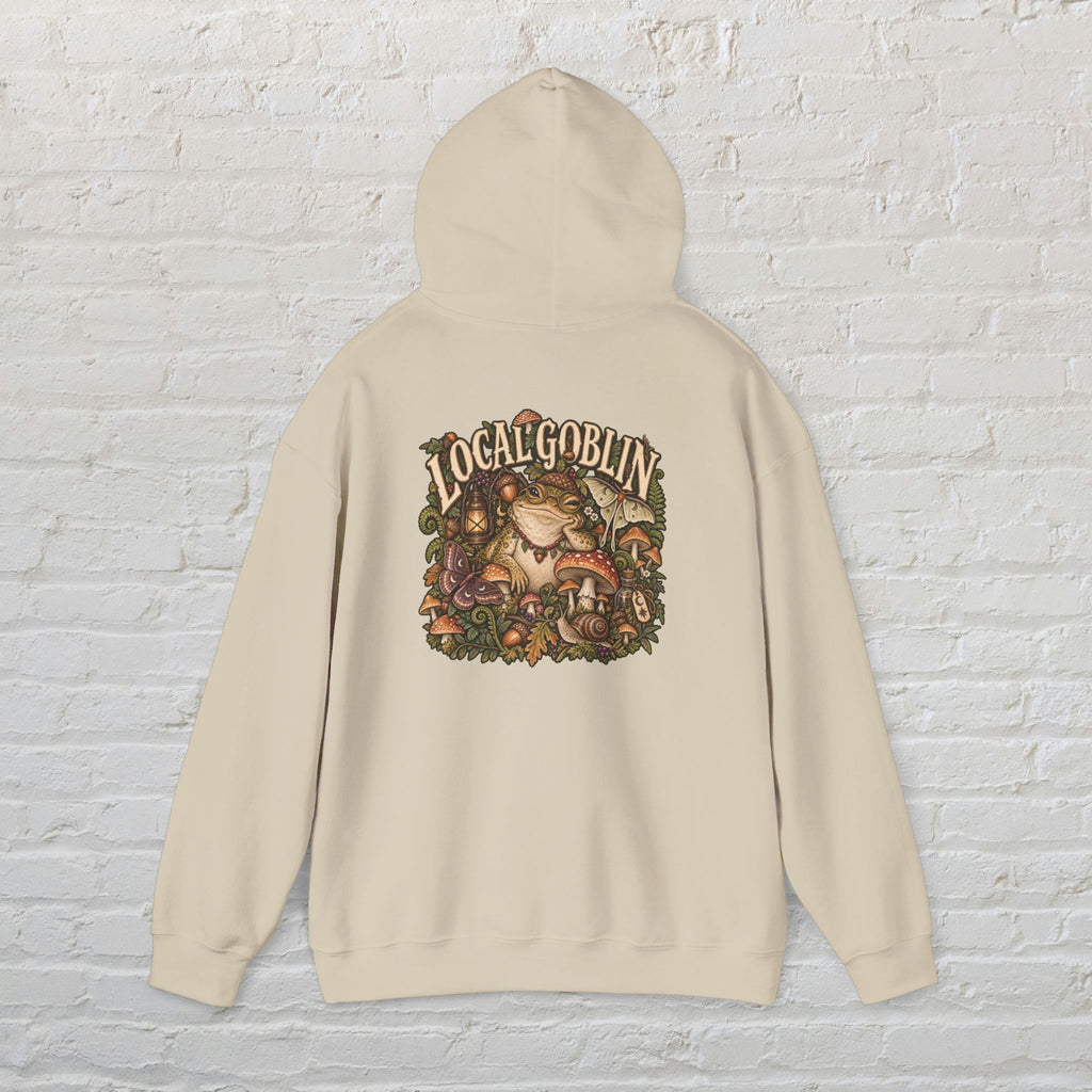 Hoodie — 'Local Goblin' Vintage Fantasy Graphic Hoodie