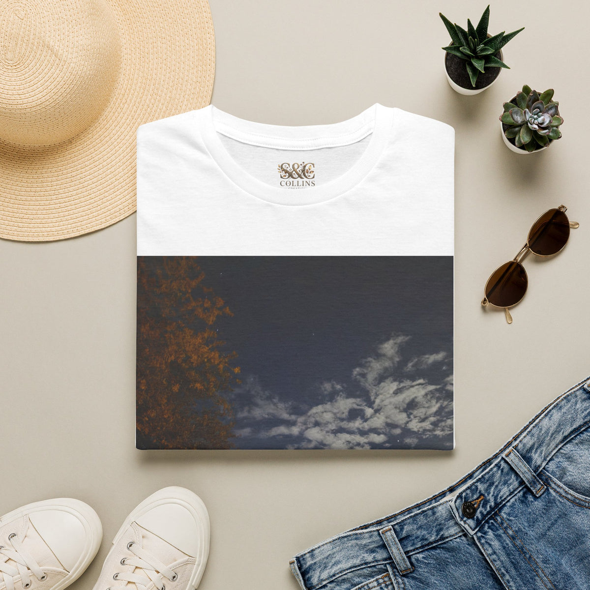 Custom Photo Shirt City Of Rocks New Mexico Sunset Camping Tee