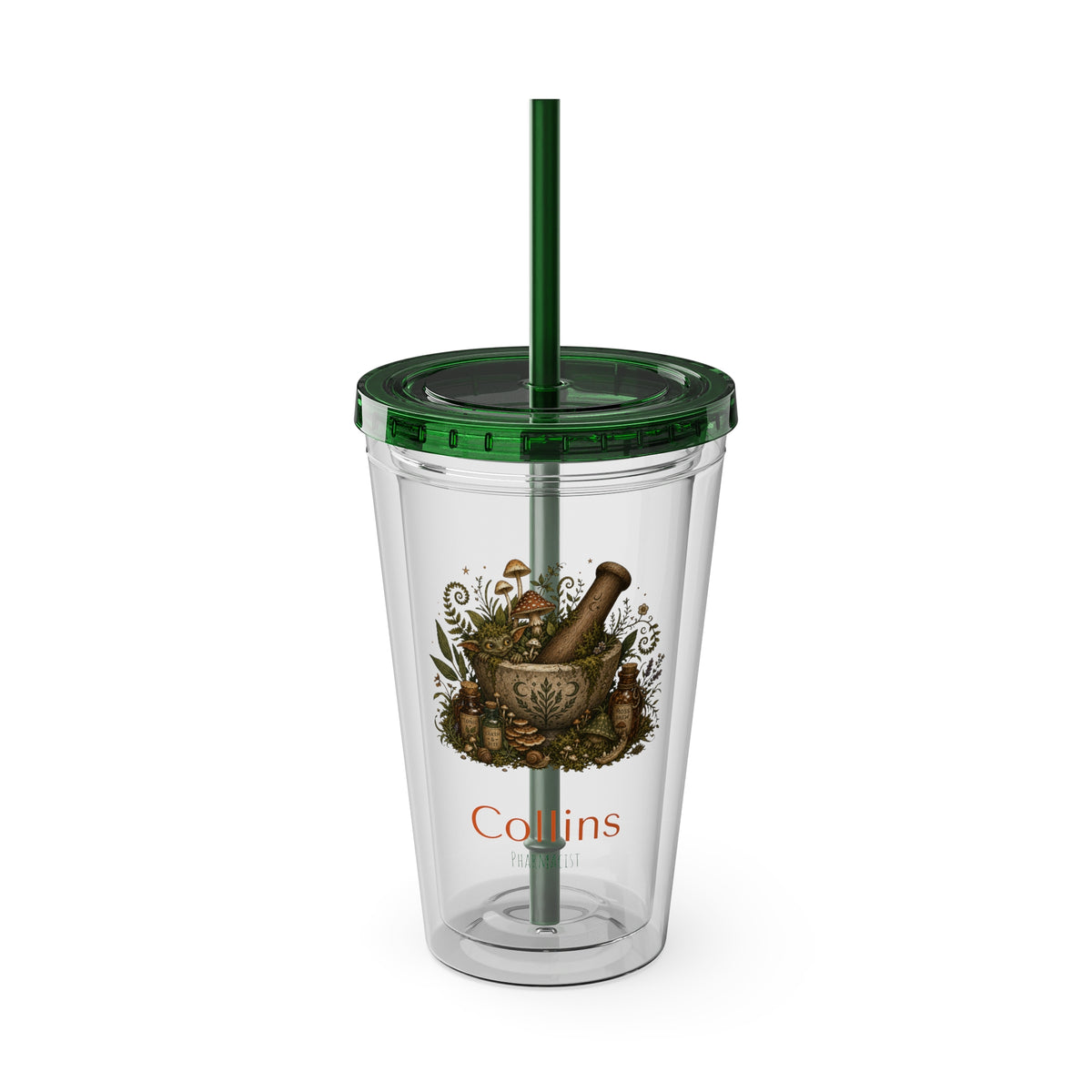 Personalized Pharmacy Tumbler With Name And Title 16 Oz Acrylic Cup With Lid
