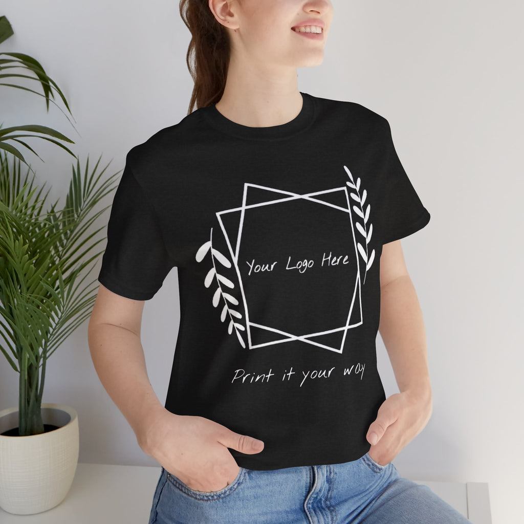 Customizable Floral Frame T‑Shirt – "Print it your way" Personalized Tee