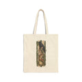 Woodland Animals Canvas Tote — Vintage Forest Raven, Rabit, Mouse & Frog Cotton Bag