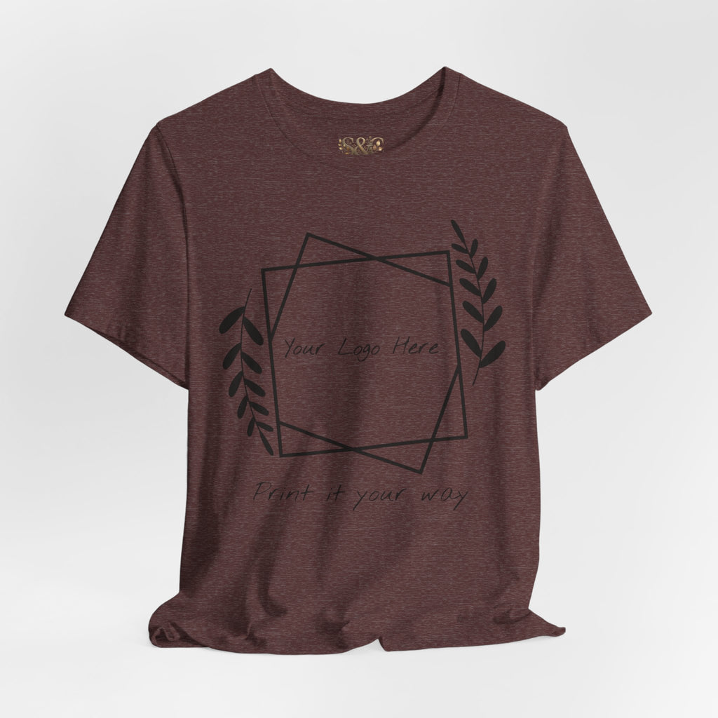 Customizable Floral Frame T‑Shirt – "Print it your way" Personalized Tee