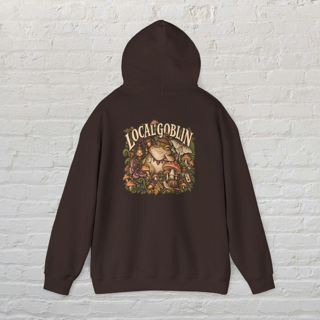 Hoodie — 'Local Goblin' Vintage Fantasy Graphic Hoodie