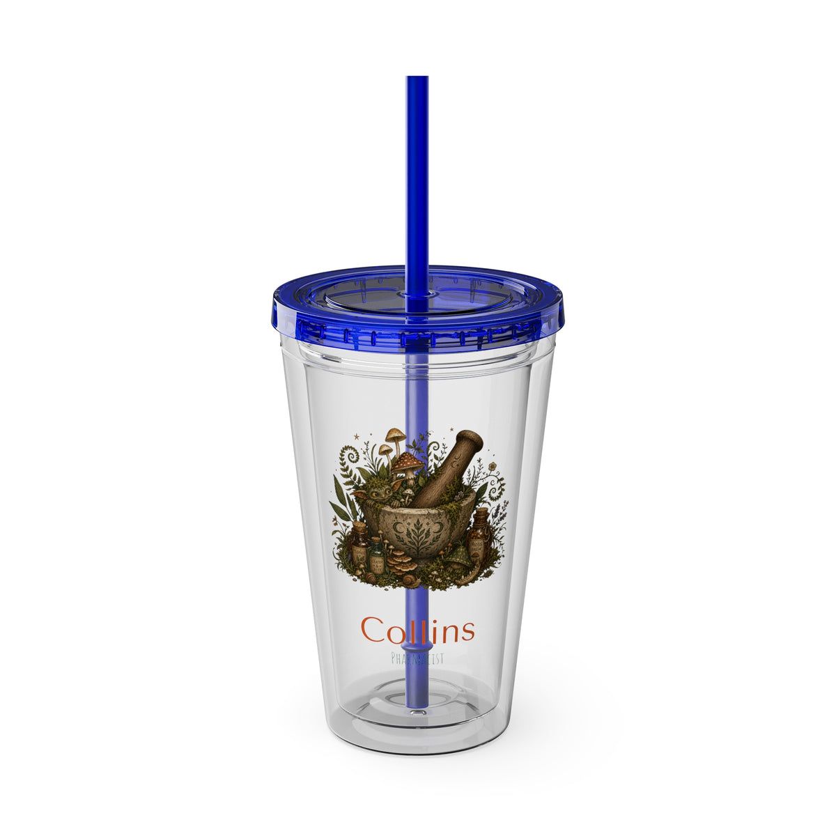 Personalized Pharmacy Tumbler With Name And Title 16 Oz Acrylic Cup With Lid