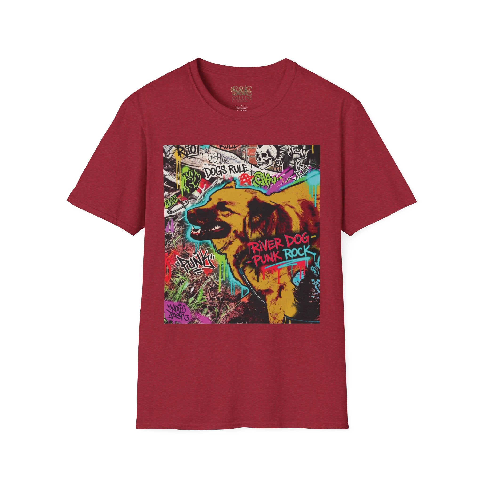 Graffiti Dog T-Shirt —Rancor "Dogs Rule" Urban Street Art Tee