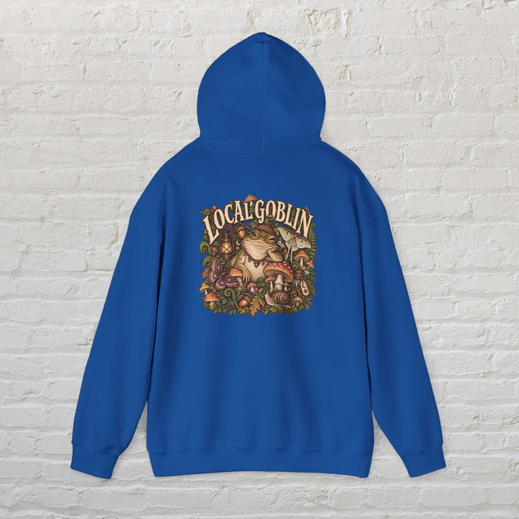 Hoodie — 'Local Goblin' Vintage Fantasy Graphic Hoodie