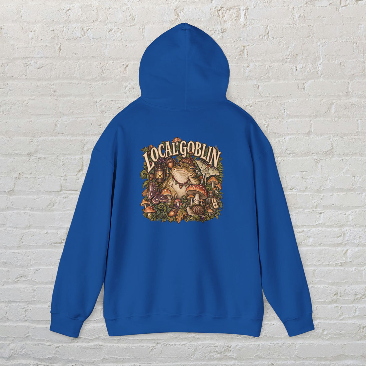 Hoodie — 'Local Goblin' Vintage Fantasy Graphic Hoodie