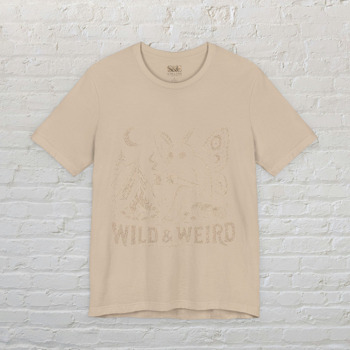 Mothman Camping Shirt | Cryptidcore Weirdcore Folk Horror Tee | Wild and Weird Cryptid Gift