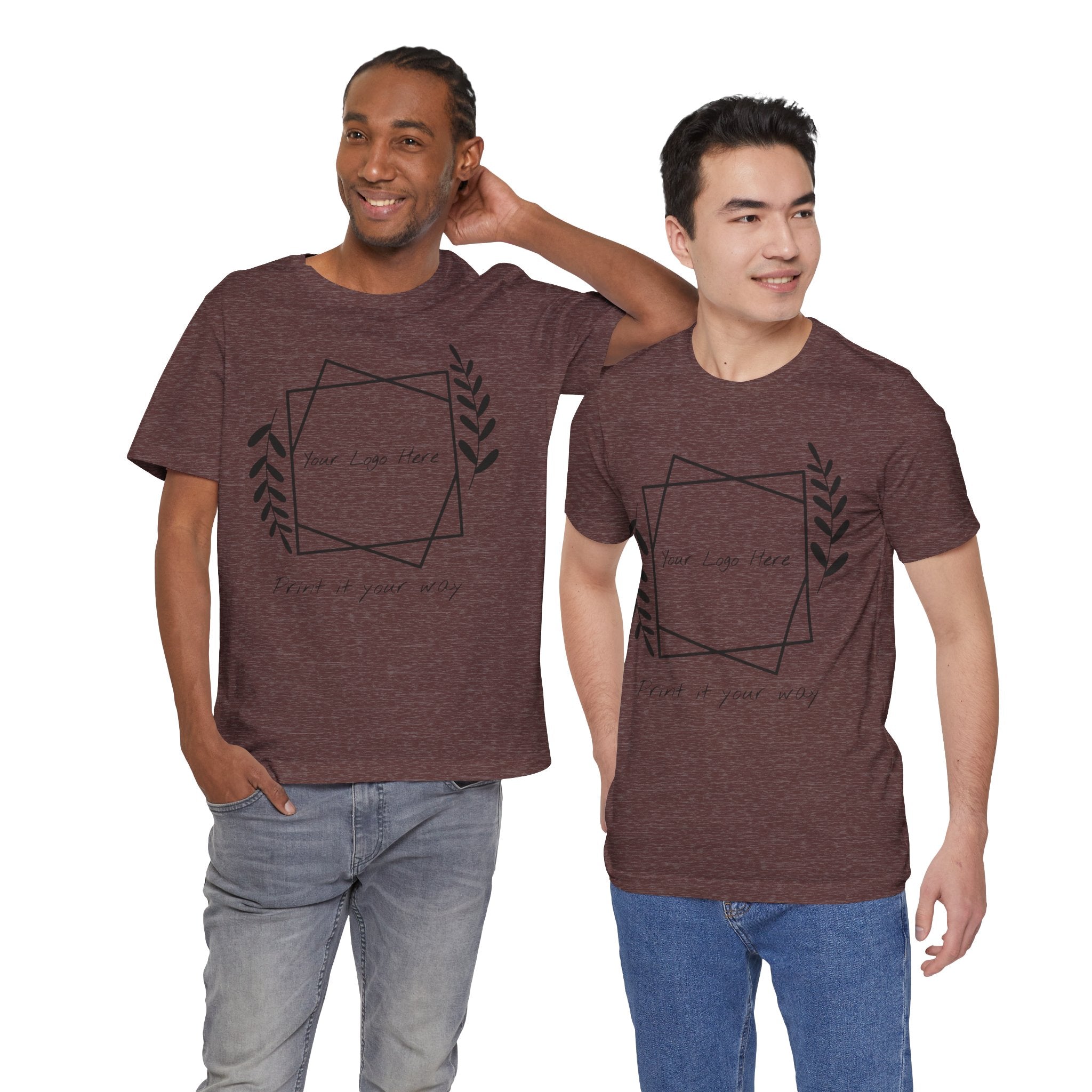Customizable Floral Frame T‑Shirt – "Print it your way" Personalized Tee