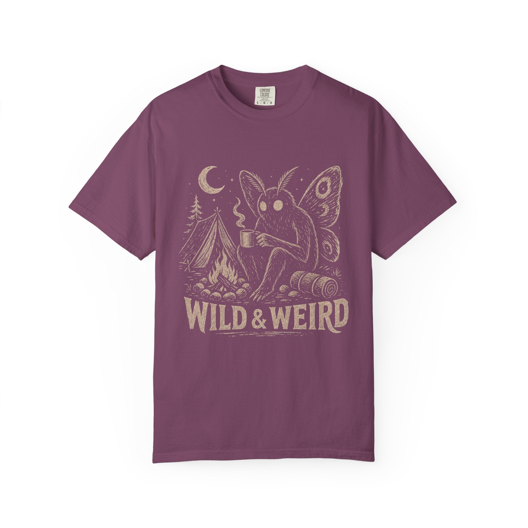 Wild & Weird Moth Tee — Campy Night Forest Graphic T-Shirt