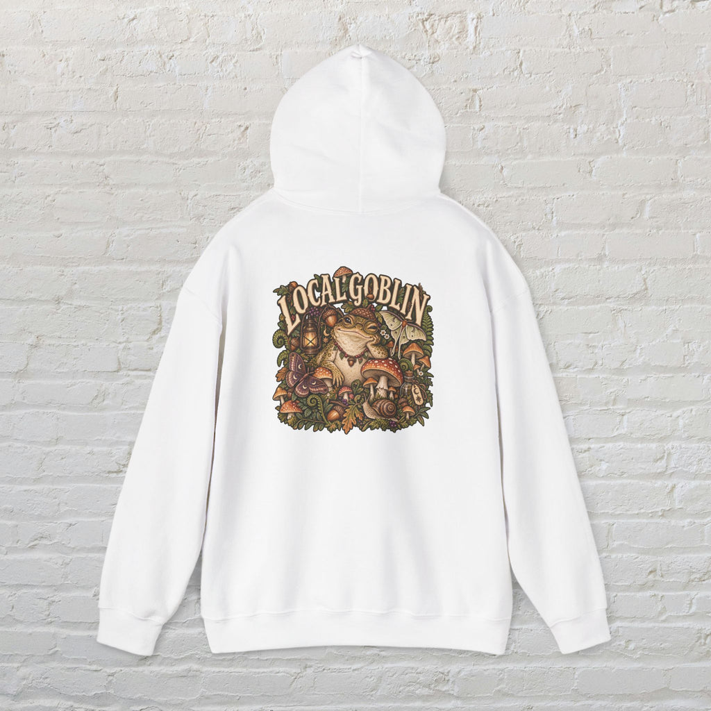 Hoodie — 'Local Goblin' Vintage Fantasy Graphic Hoodie