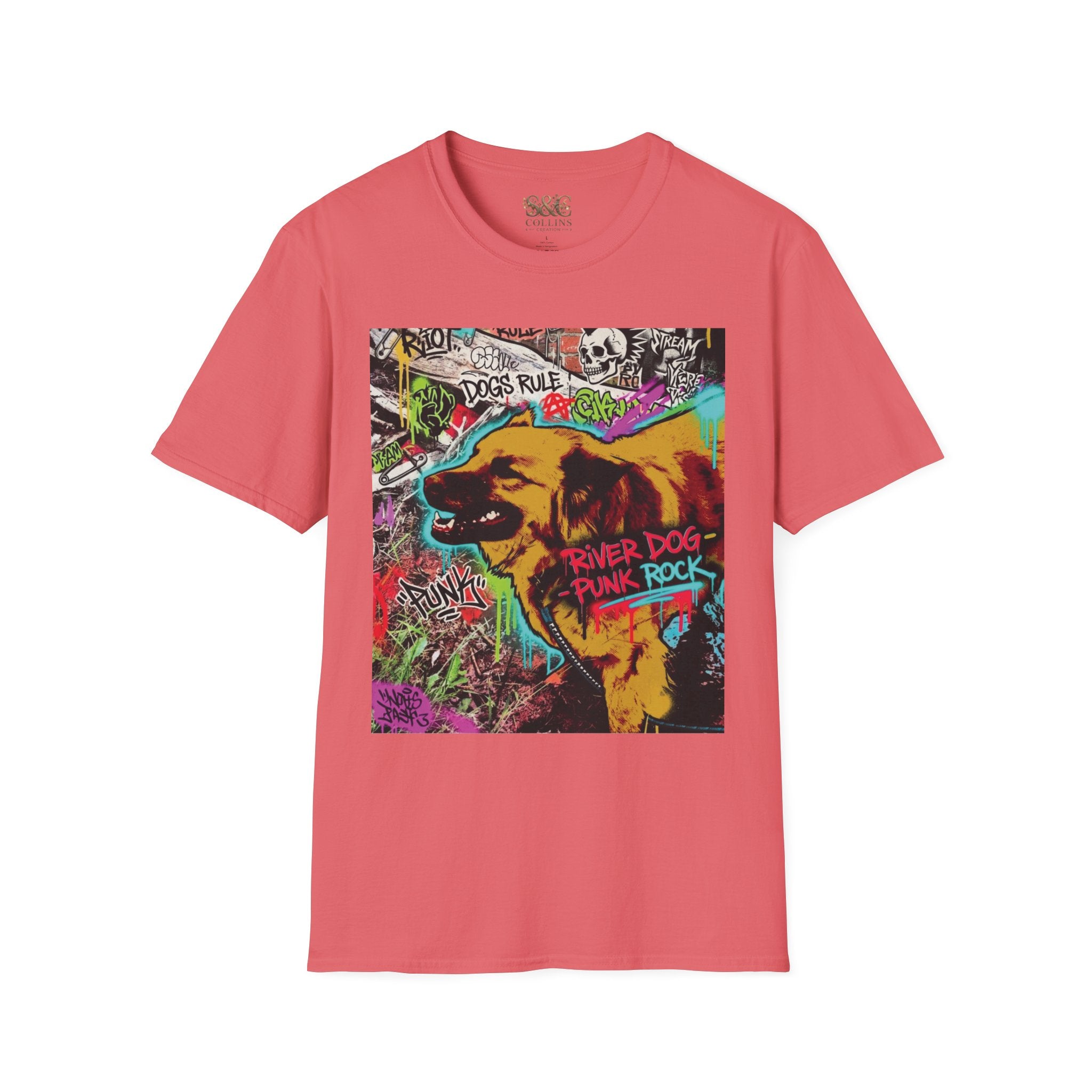 Graffiti Dog T-Shirt —Rancor "Dogs Rule" Urban Street Art Tee