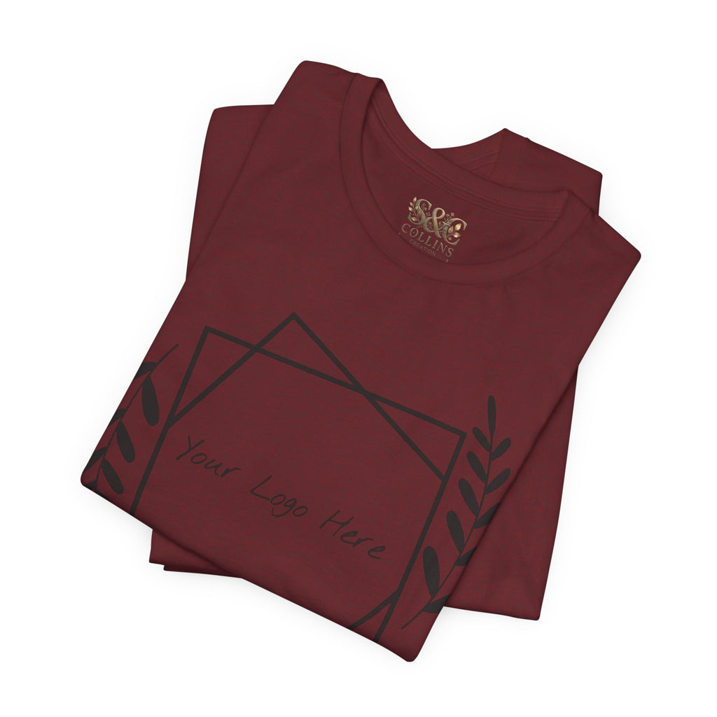 Customizable Floral Frame T‑Shirt – "Print it your way" Personalized Tee