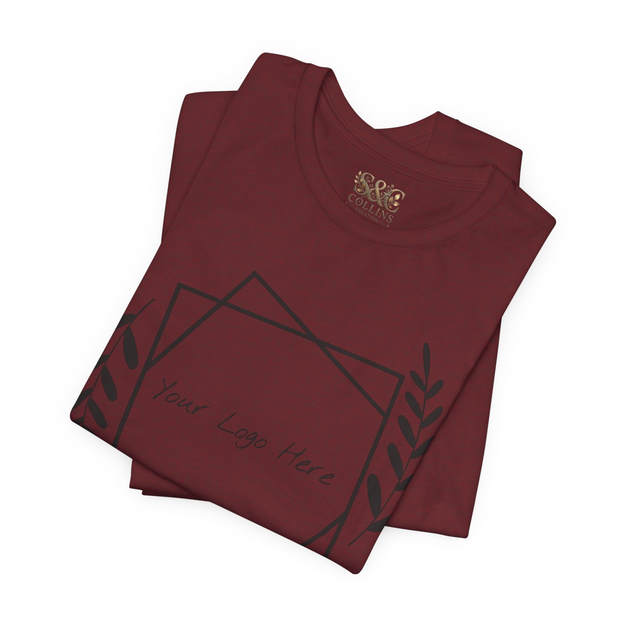 Customizable Floral Frame T‑Shirt – "Print it your way" Personalized Tee