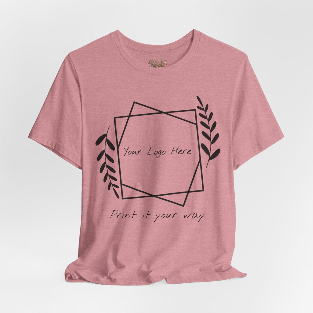 Customizable Floral Frame T‑Shirt – "Print it your way" Personalized Tee