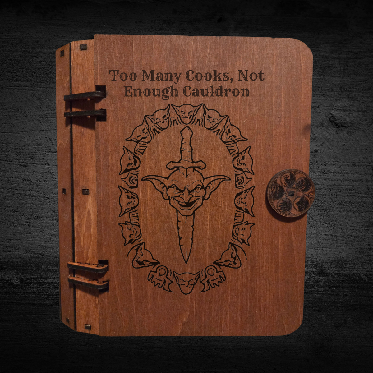 Wooden Hidden Storage Book Decoy Double Commander Deck Box