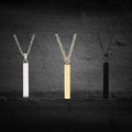 Custom Engraved Vertical Name Bar Name Necklace