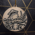 Goblincore Woodland— Wood Cut 3" Christmas Ornament
