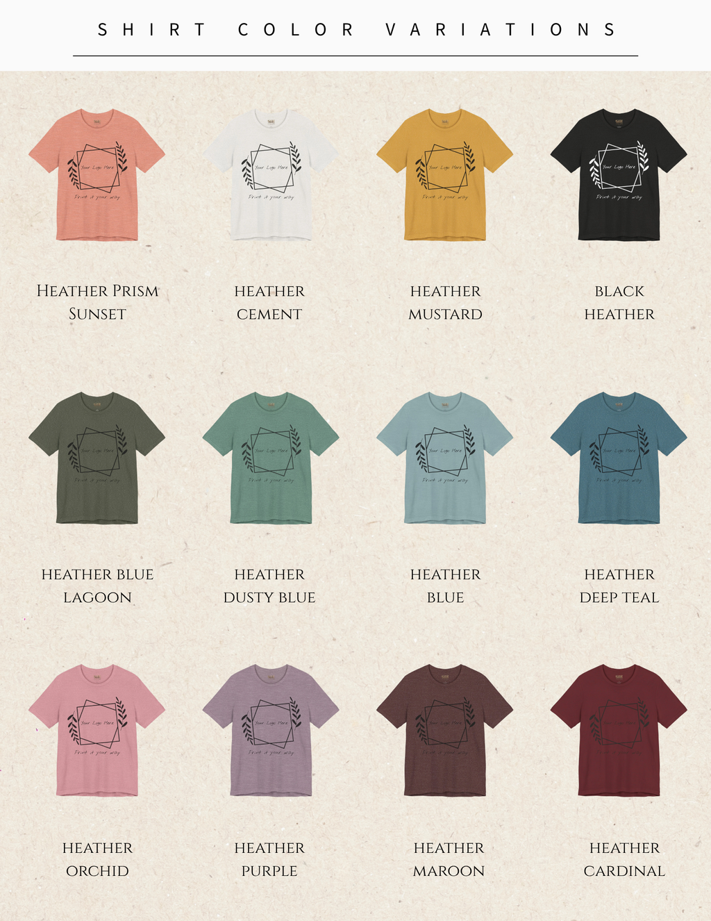 Customizable Logo and Text Tee With Minimalist Design