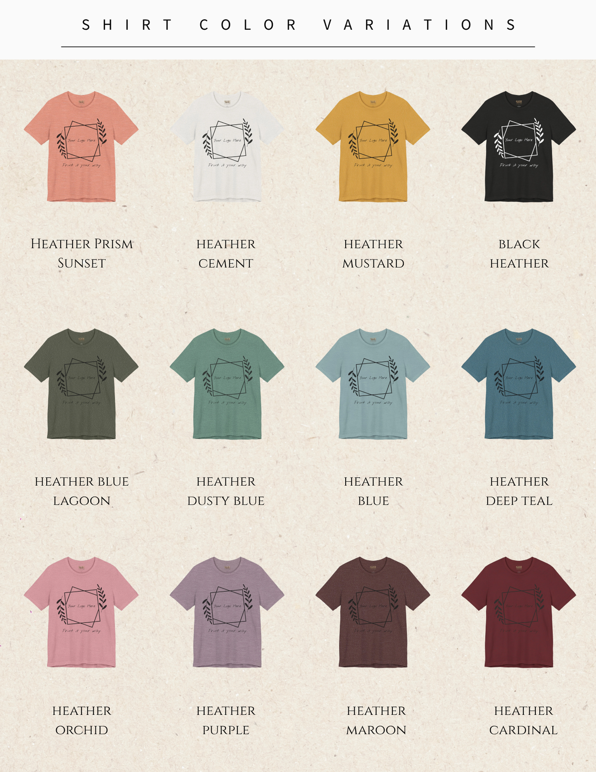 Customizable Logo and Text Tee With Minimalist Design