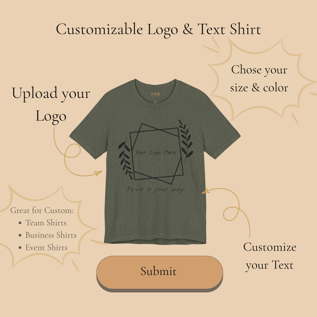 Customizable Logo and Text Tee With Minimalist Design