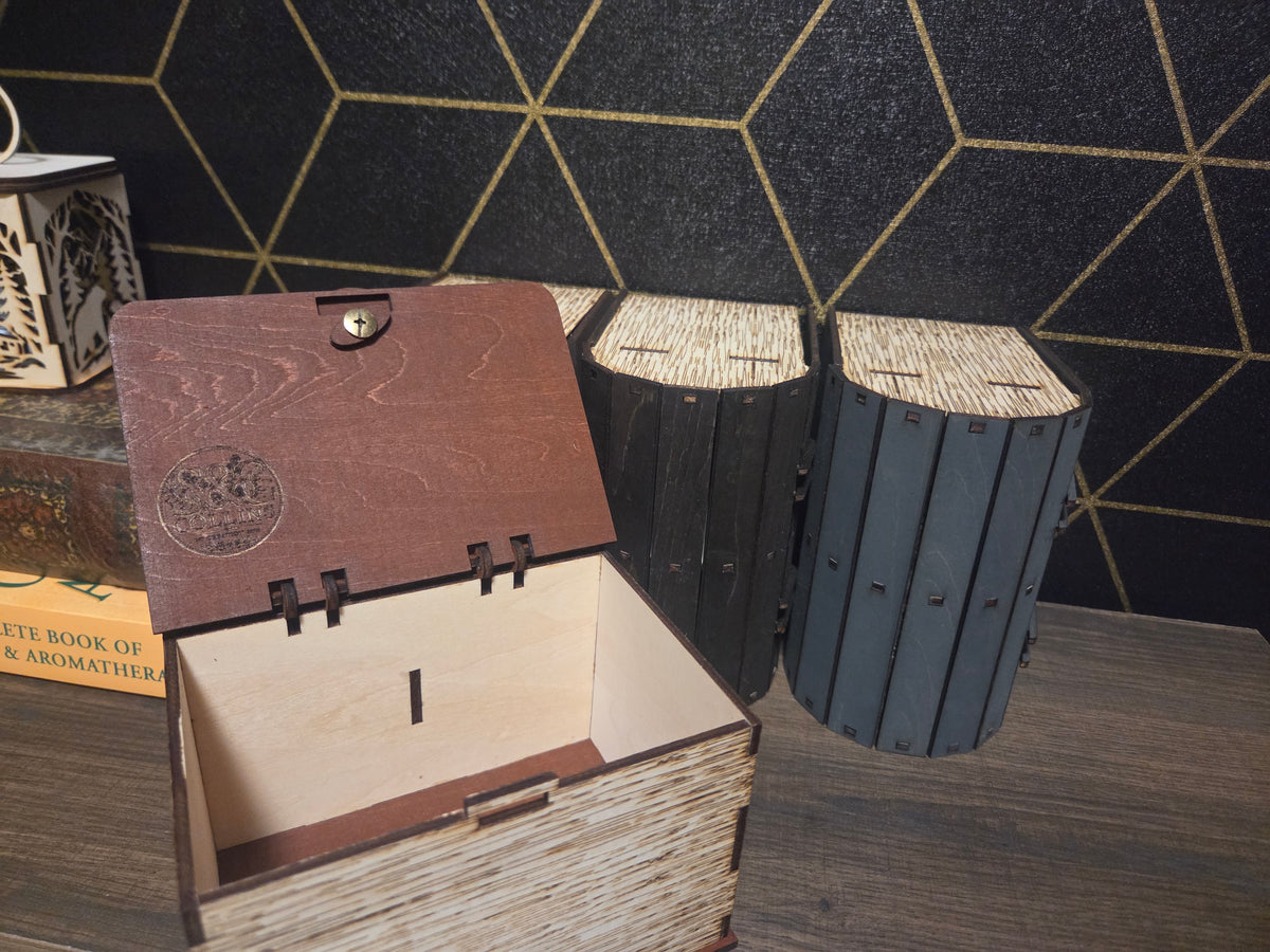 Wooden Hidden Storage Book Decoy Single Commander Deck Box - Fits Double Sleeved Deck