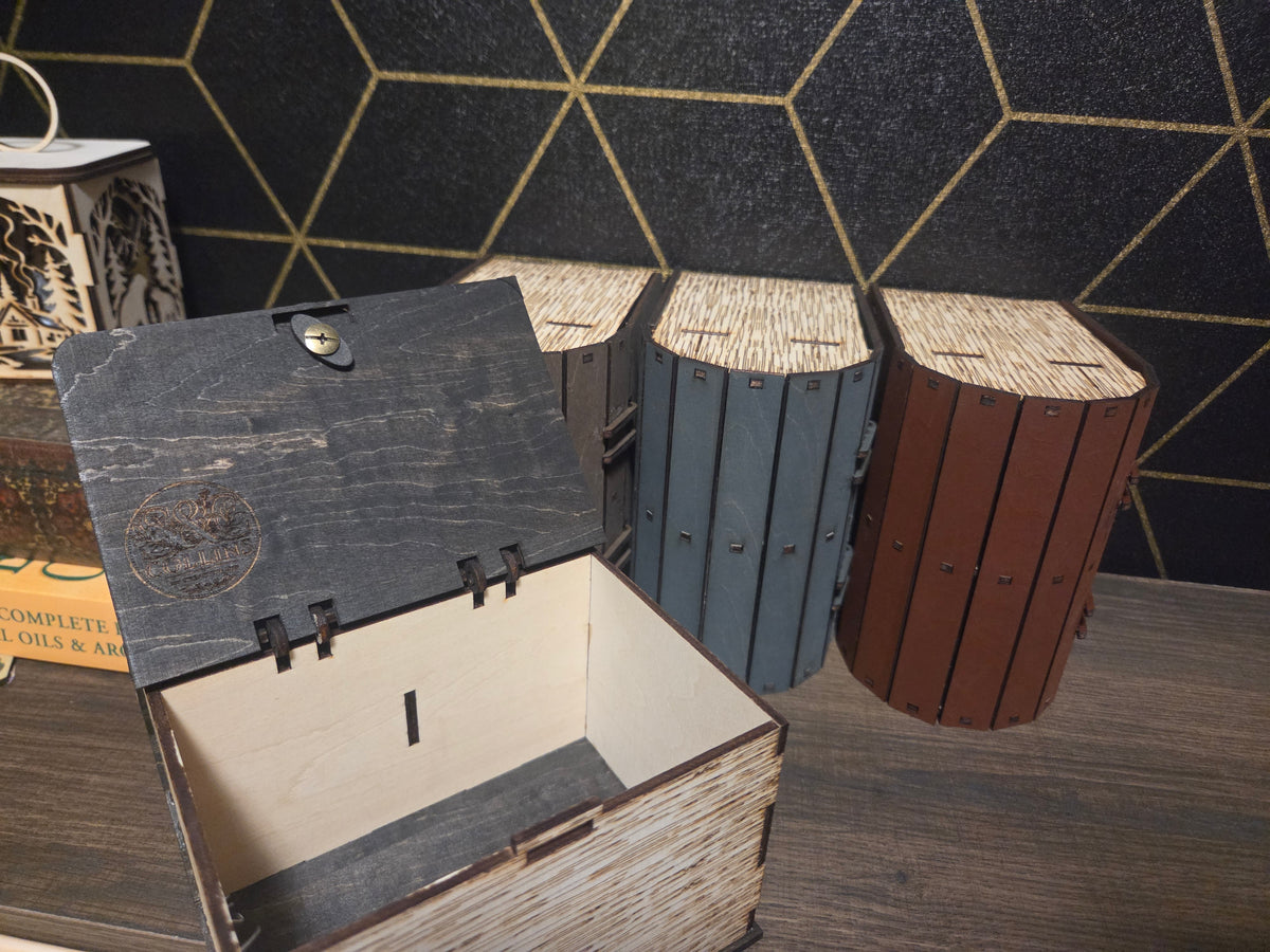 Wooden Hidden Storage Book Decoy Single Commander Deck Box - Fits Double Sleeved Deck