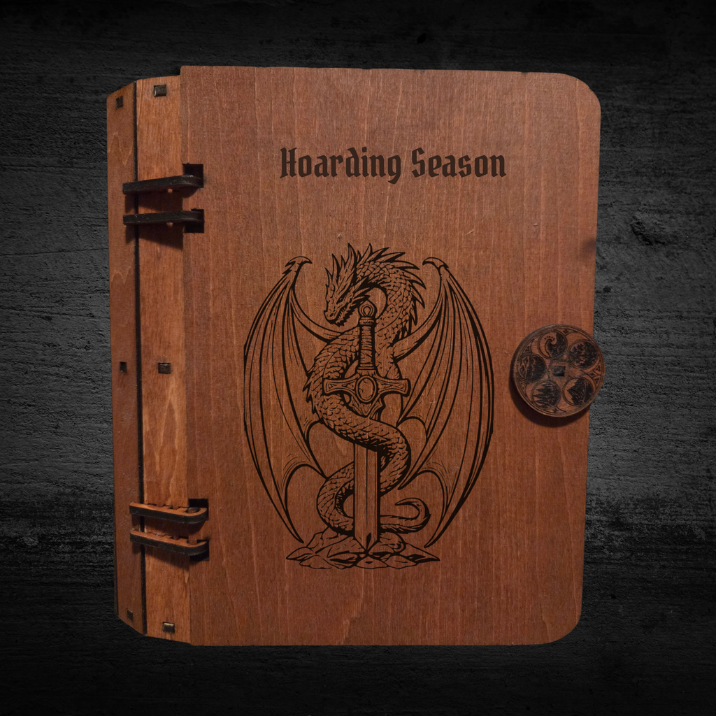 Wooden Hidden Storage Book Decoy Double Commander Deck Box