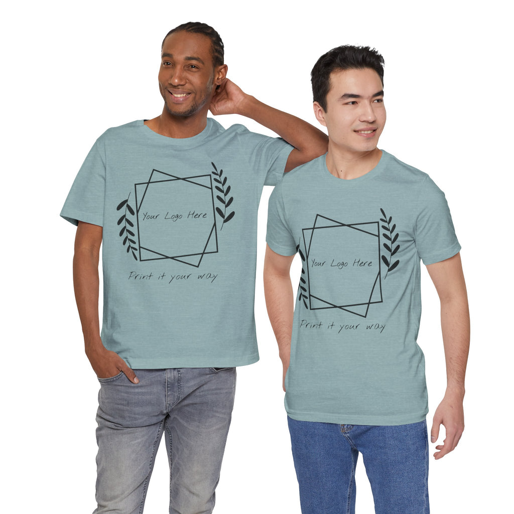 Customizable Floral Frame T‑Shirt – "Print it your way" Personalized Tee