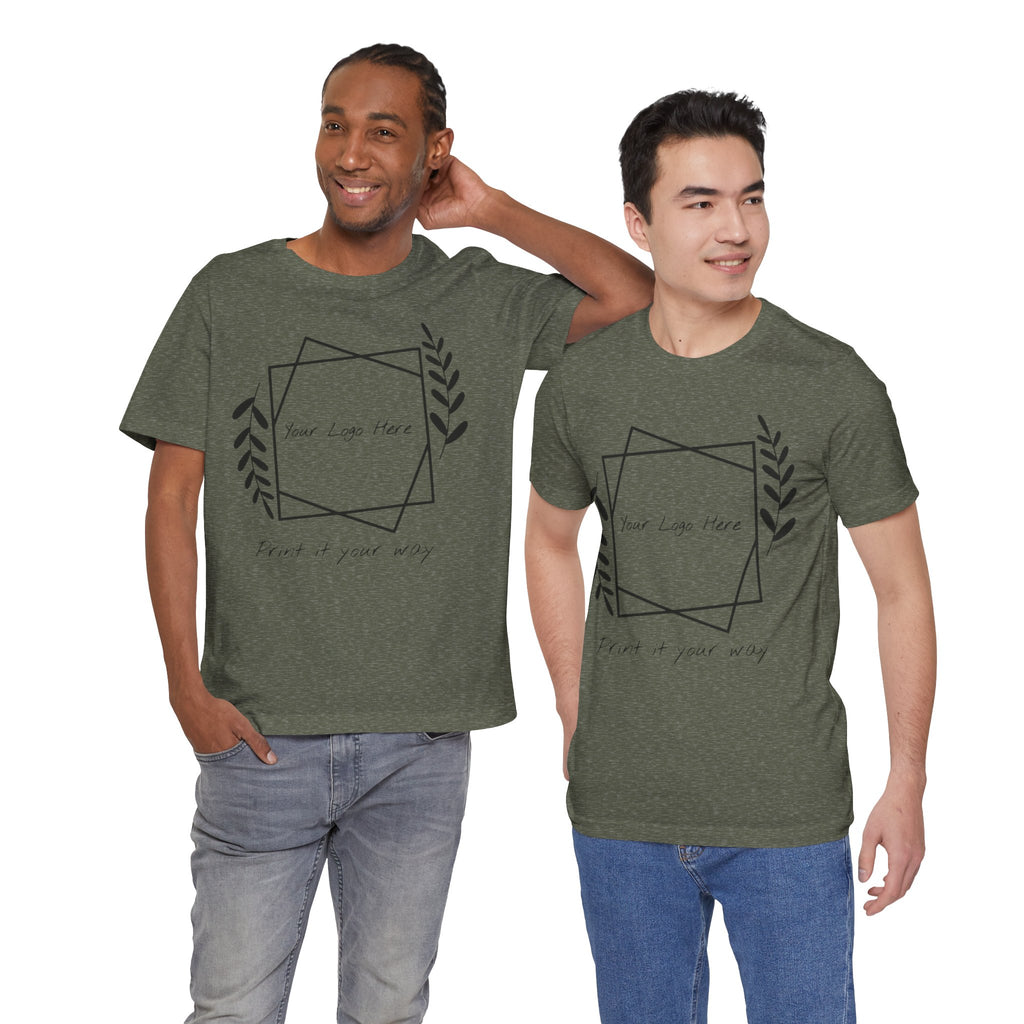 Customizable Floral Frame T‑Shirt – "Print it your way" Personalized Tee