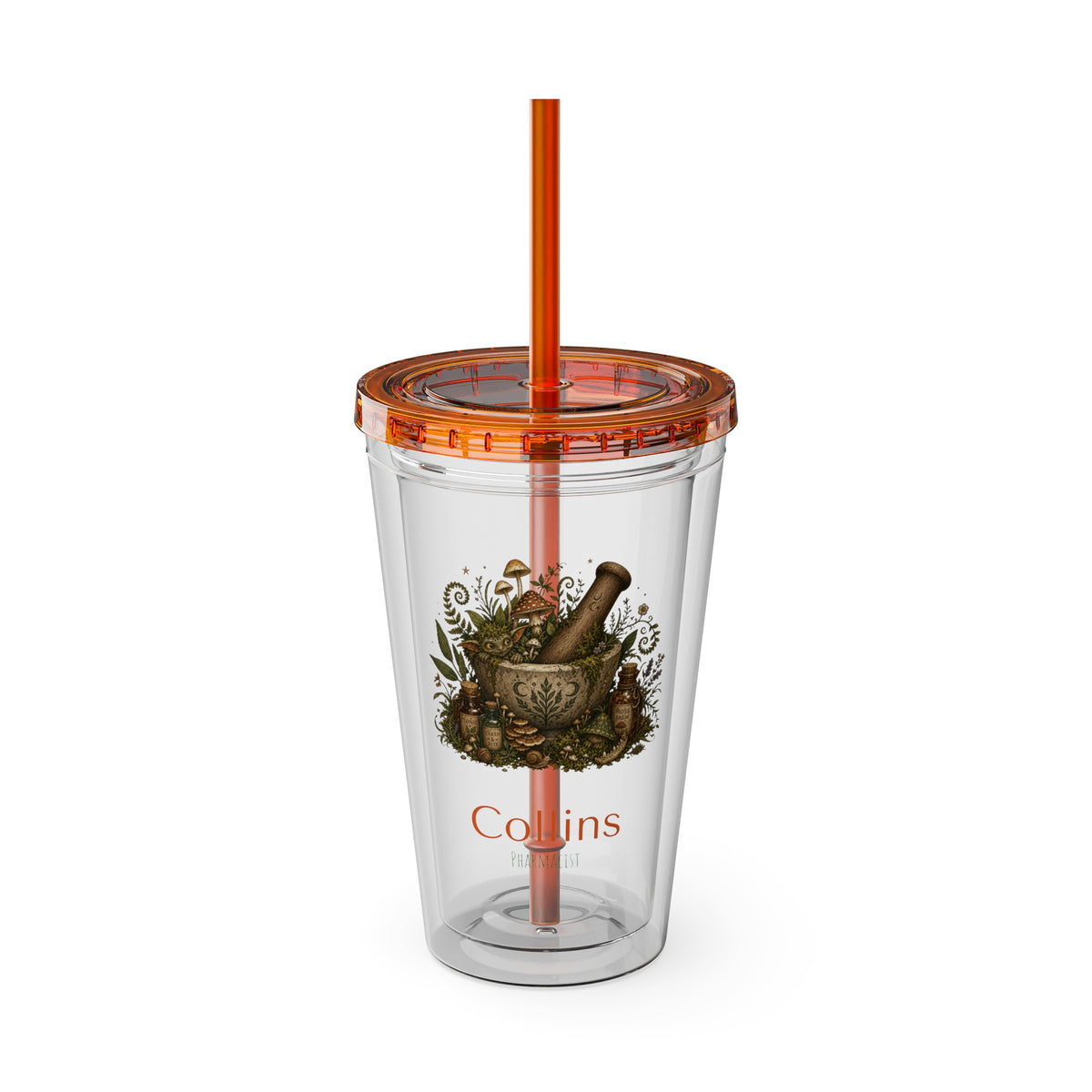 Personalized Pharmacy Tumbler With Name And Title 16 Oz Acrylic Cup With Lid