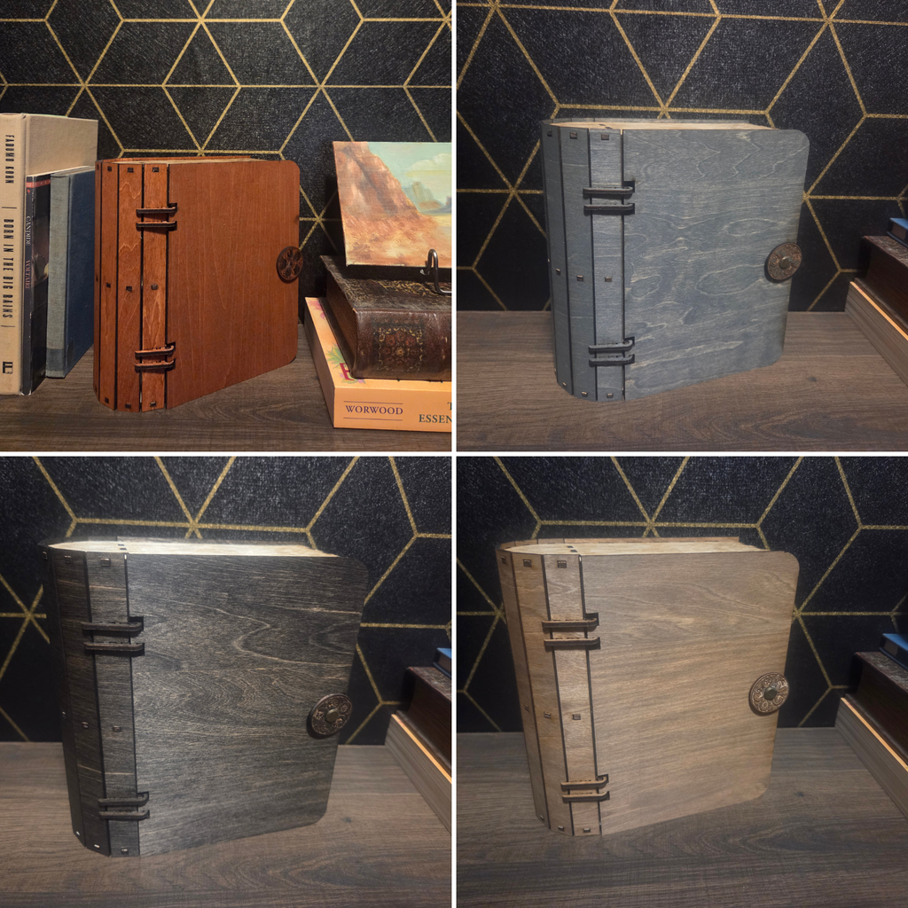 Wooden Hidden Storage Book Decoy Double Commander Deck Box