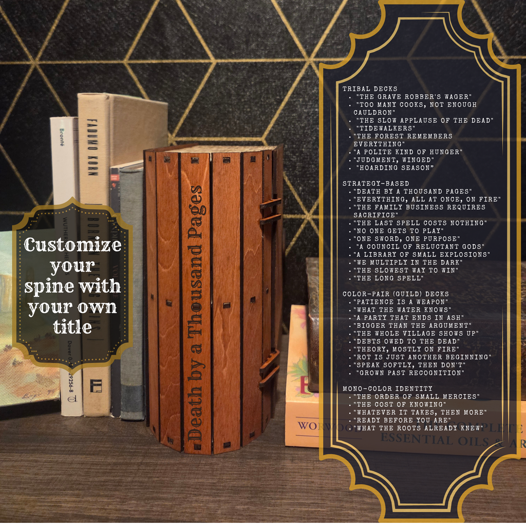 Wooden Hidden Storage Book Decoy Double Commander Deck Box