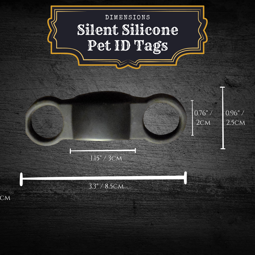 Custom Engraved Stainless Steel Silent and Silicone Dog Tag