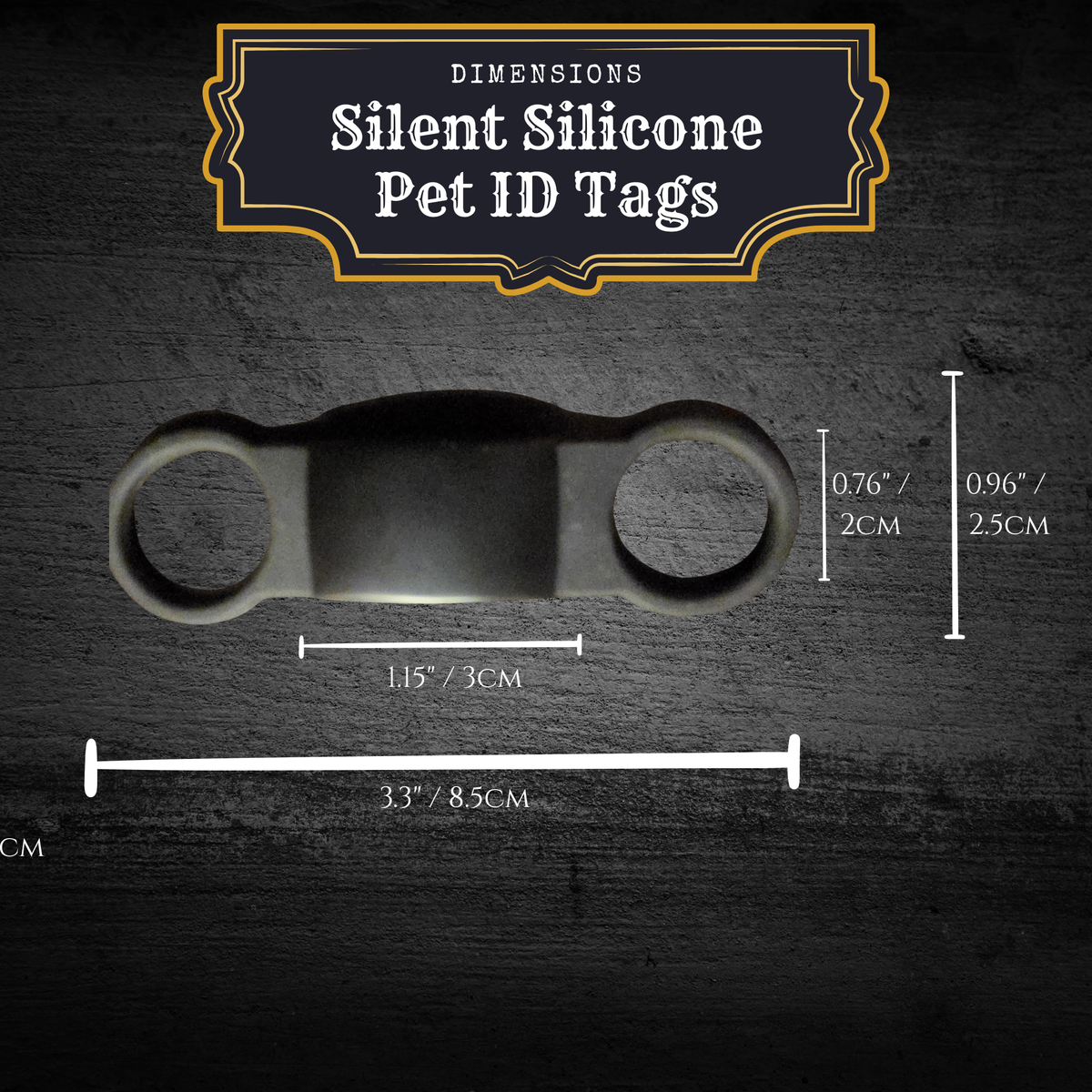 Custom Engraved Stainless Steel Silent and Silicone Dog Tag