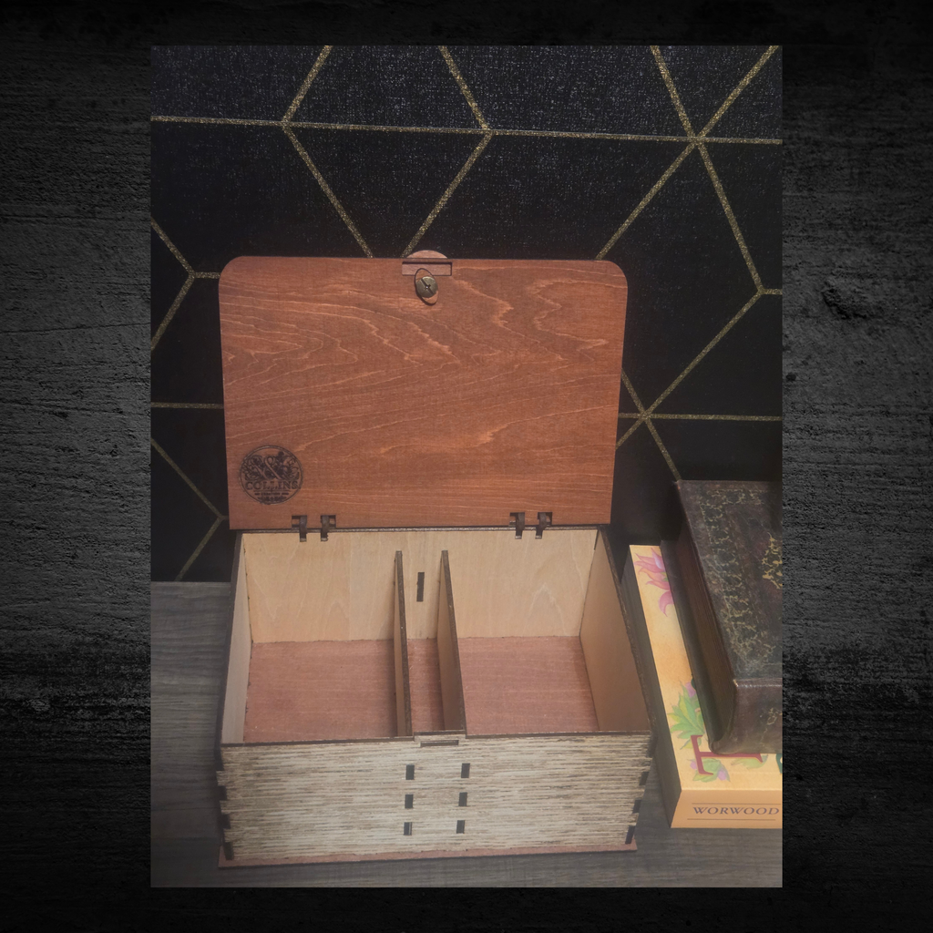 Wooden Hidden Storage Book Decoy Double Commander Deck Box